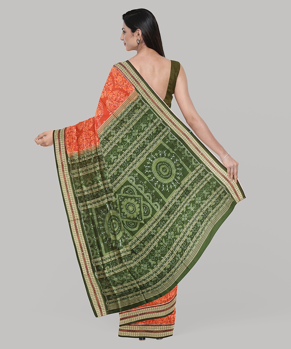 Flame Sambalpuri silk saree – Boyanika Odisha